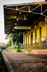 old railway station in the city