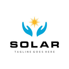 Solar Energy Logo, Solar panels Logo Vector