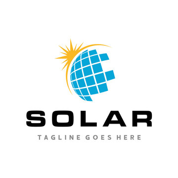 Solar Energy Logo, Solar panels Logo Vector