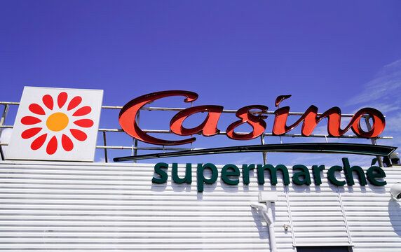 Casino supermarket logo sign store of french retailer shop