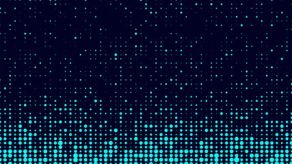Obraz premium Abstract spotted illustration background. Vector particle pattern with point. Blue dots. Halftone texture