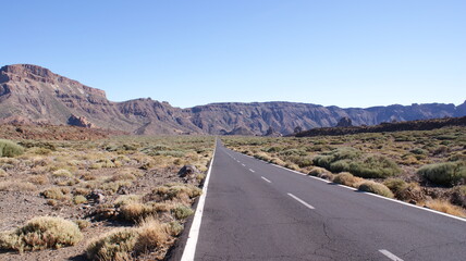 Road in Teide national Park