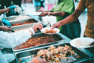 Free food for poor and homeless : Food concept of hope