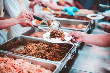 Free food for poor and homeless : Food concept of hope