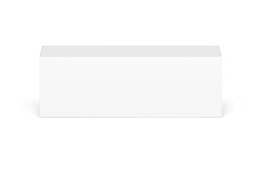 Realistic cardboard packaging box mockup. Vector illustration isolated on white background. Can be use for medicine, food, cosmetic and other. Ready for your presentation. EPS10.	
