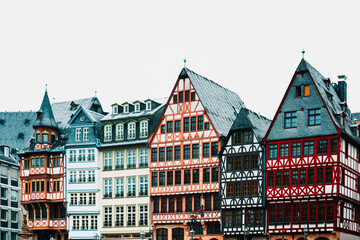 Fototapeta premium Frankfurt, Germany - January 22, 2019: Old Town of Frankfurt am Main, Germany.