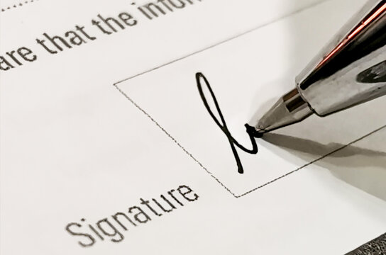 This is an image of signature on paper.