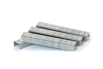 Staples wires isolated on white background.