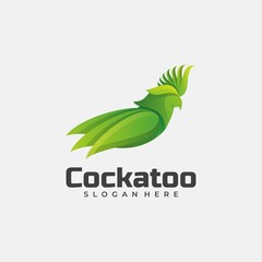 Vector Logo Illustration Cockatoo Gradient Colorful Style. © Artnivora
