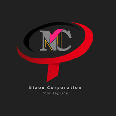 NC Logo vector illustration design
