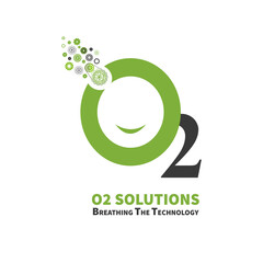 O2 logo vector illustration design