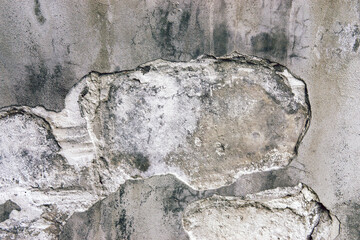 grey cement wall with crack in industrial building, great for your design and background texture