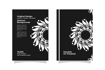 Modern luxury mandala template, great for invitation, flyer, abstract background, or other, ready to use, editable group and printed. A4 size vector.