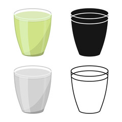 Vector illustration of juice and sugar icon. Graphic of juice and cane stock vector illustration.