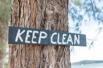 Keep Clean, Saracen bay beach, Koh Rong Samloem island, Sihanoukville, Cambodia.
