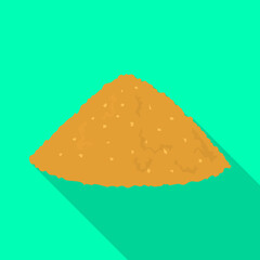 Isolated object of heap and sugar icon. Graphic of heap and cane vector icon for stock.