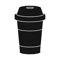 Isolated object of coffee and plastic icon. Web element of coffee and beverage stock vector illustration.