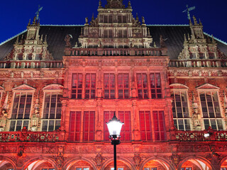 Nachts in der Hansestadt Bremen