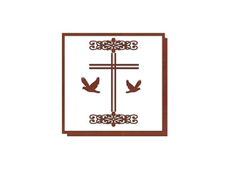  Cross and dove,