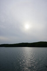 海　湖　水辺　湖面　水面　海面　空