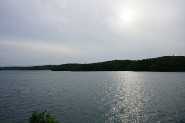 海　湖　水辺　湖面　水面　海面　空
