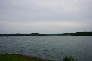 海　湖　水辺　湖面　水面　海面　空