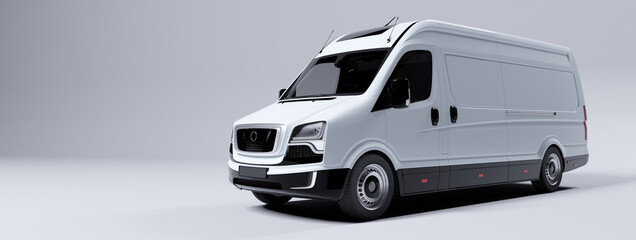 Commercial van truck on white background. Transport and shipping © Photocreo Bednarek