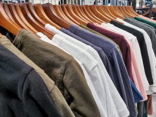 This is an image of hanging clothes