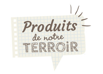 Produits de notre terroir, , bulle de dialogue