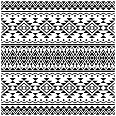 Native seamless pattern design vector in black white color