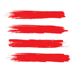 Green brush stroke set isolated on white background. Trendy brush stroke vector for ink paint, grunge backdrop, dirt banner, watercolor design and dirty texture. Brush stroke vector