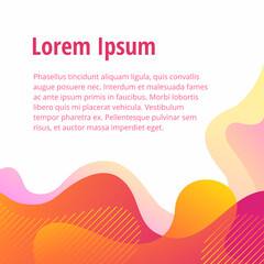 Vector template - abstract background in warm summer colors. For presentations, flyers, posters etc