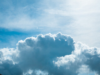 fluffy cloud in the blue sky, background. 
