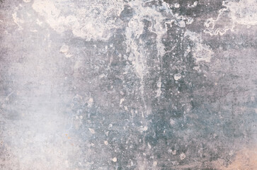 Concrete wall background. Stained texture. Silver metal gray distressed surface with white...