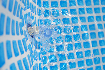 Filling the ground swiming pool with water
