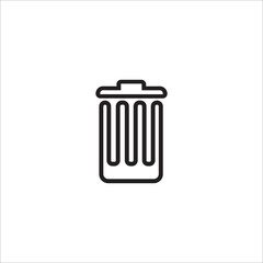 Trash can line icon vector