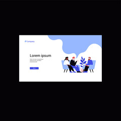 A couple attending a therapy session with male mental specialist. Couple psychotherapy session. Conversation with a psychologist. Website main page template