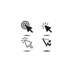 Cursor Pointer Icon Vector. Cursor Arrow Icons In a trendy flat design