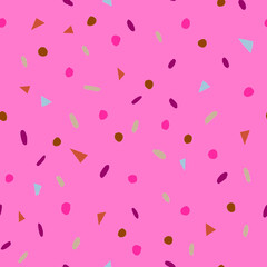 Seamless Festive Pattern in Pink