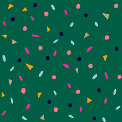 Seamless Festive Pattern in Green