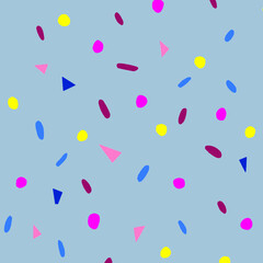 Seamless Festive Pattern in Blue