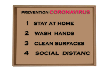 Coronavirus COVID-19 Prevention sign for social distance, hand hygiene, sanitisation of surface.,stayin home.
