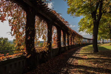 Archway on a sunny autumn day, Weinberg Kassel