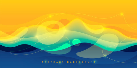 Wavy style abstract wallpaper design. Vector illustration.