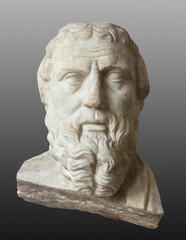 Herodotus. Bust of ancient greek historian.