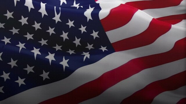 US flag. United States of America waving video gradient background. American flag waving video download. USA flag for Independence Day, 4th of july US American Flag Waving 1080p Full HD. USA Flags
