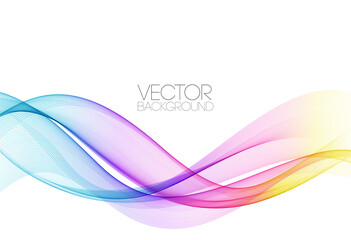 Abstract shiny color spectrum wave design element