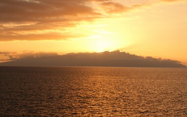 sunset on the sea