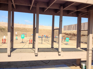 Firing range for shooting guns pistols firearms training outdoor