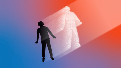 Binary code data streaming from man